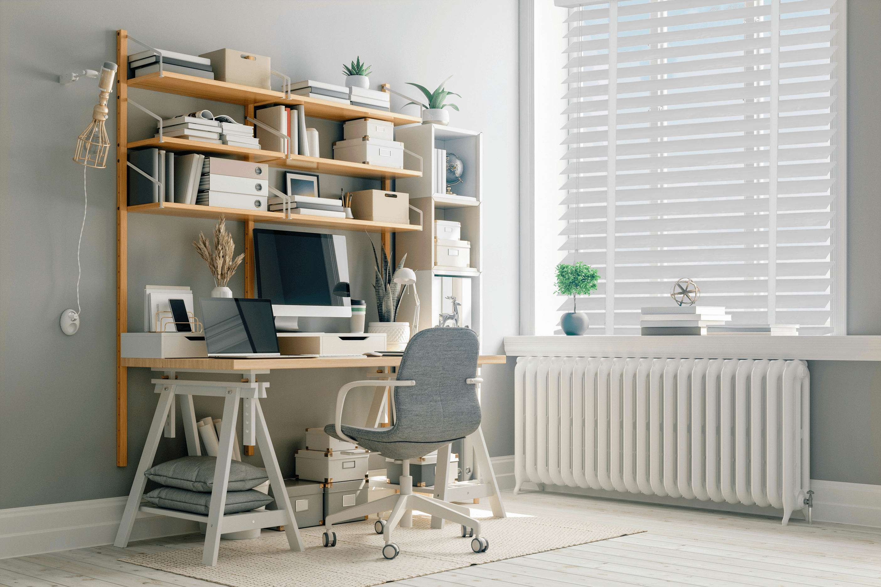 White Wooden Venetian Blinds 50mm + White
