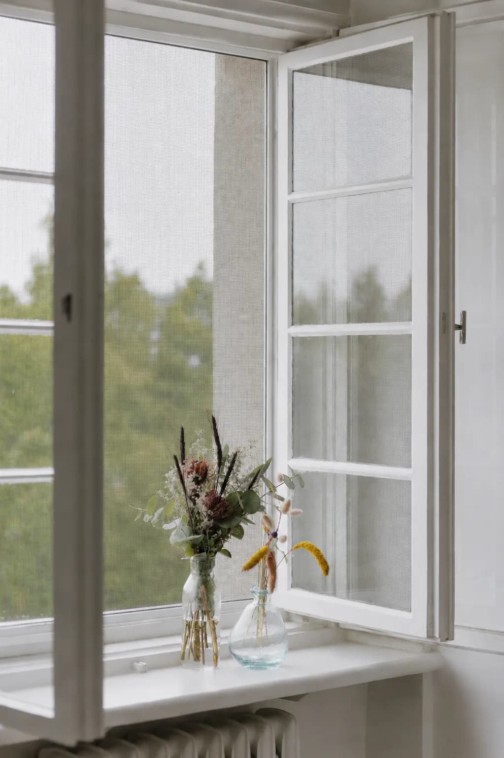 Framed Window Mosquito Net White