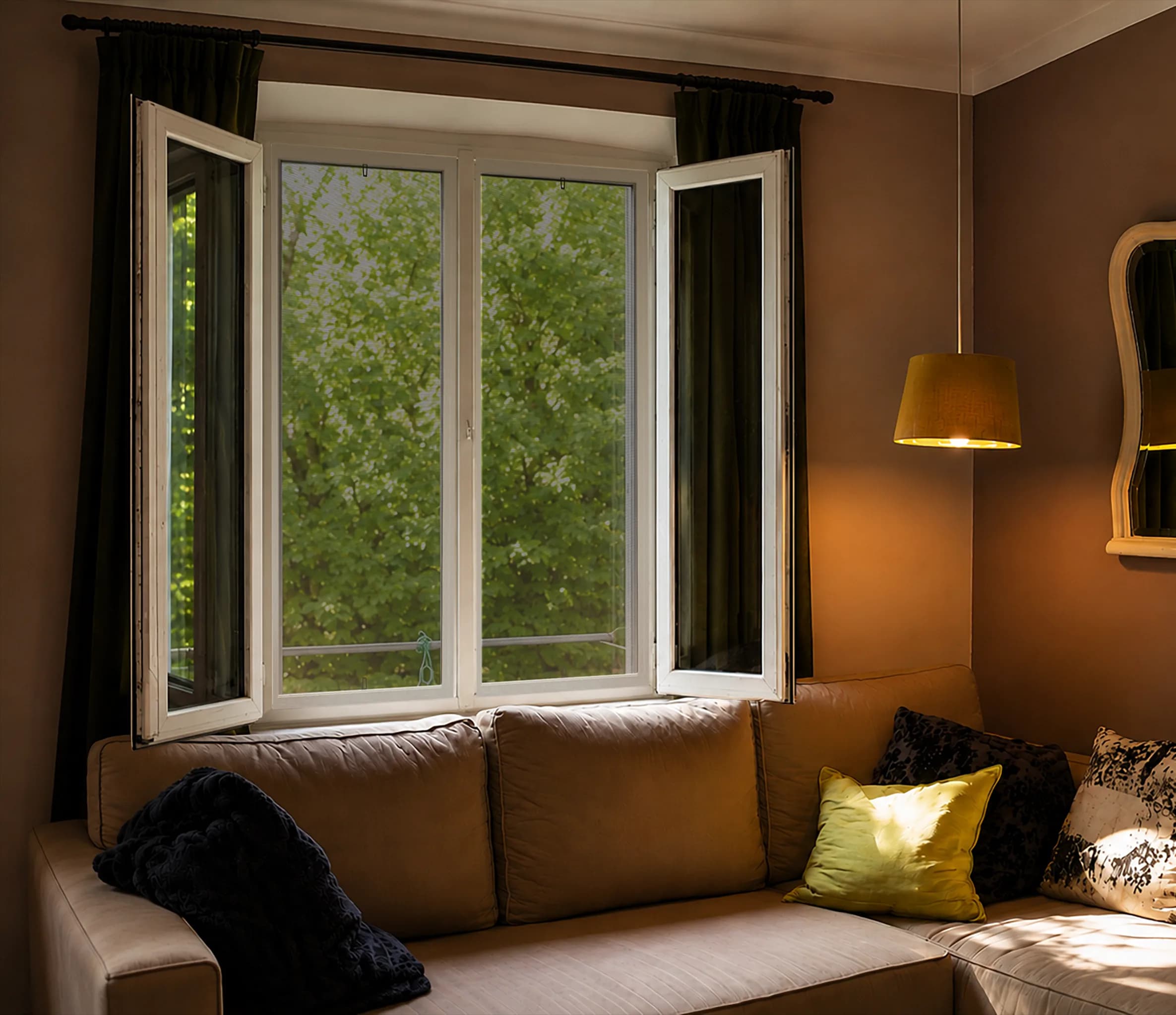 Framed Window Mosquito Net White
